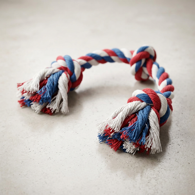 Cotton Rope Toy for Chewing and Teething Puppies, 6 inch