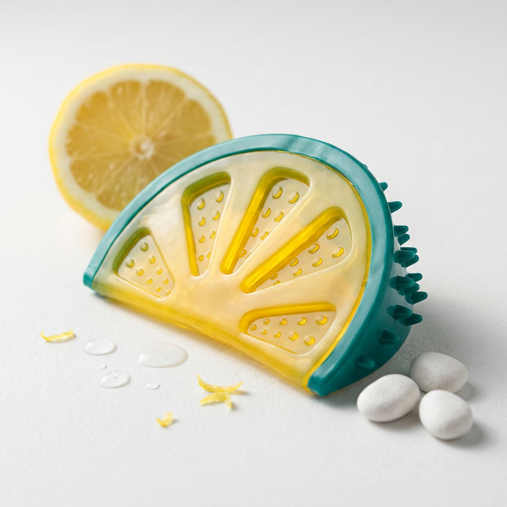 IndiHopShop Chew Toy, Squeaky Dog Toy, LEMON