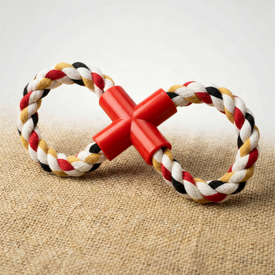 IndiHopShop 8 Shape Cotton Knot Rope Dog Tug Toy