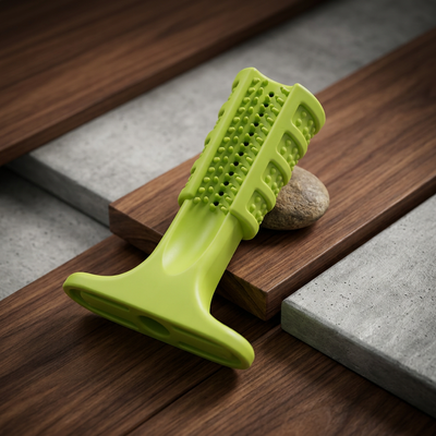 IndiHopShop Dog Toying Brushing Stick Natural Rubber Massager