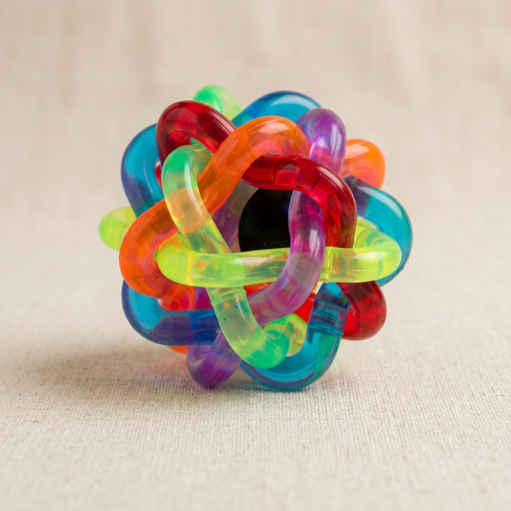 IndiHopShop Dog/Cat Chew Bouncy Rubber Toy with Jingle Bell Inside