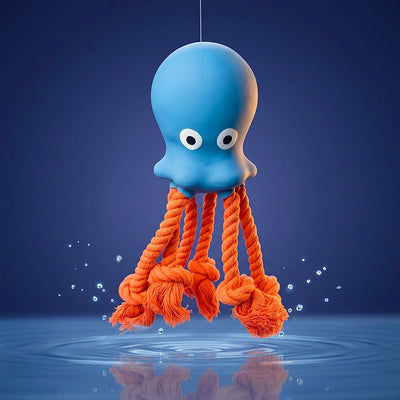 Octo Squeaky Rope Dog Toy