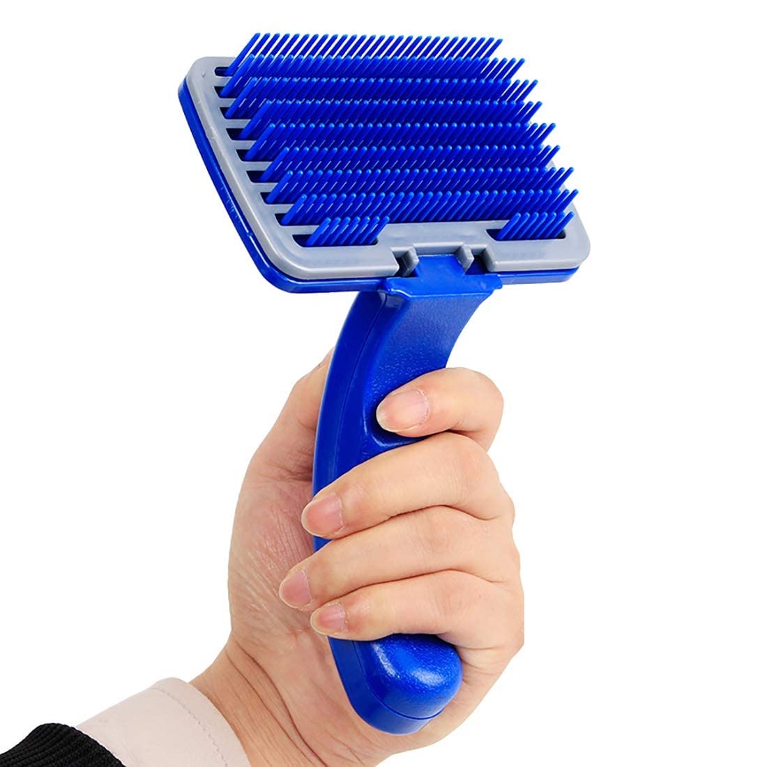 IHS Dog Plastic Slicker Brush with Press Key