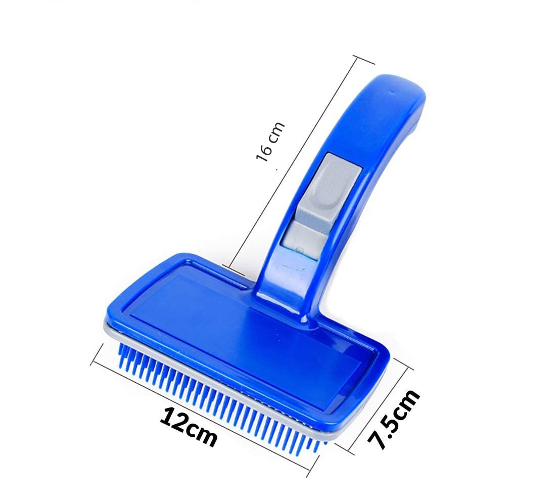 IHS Dog Plastic Slicker Brush with Press Key