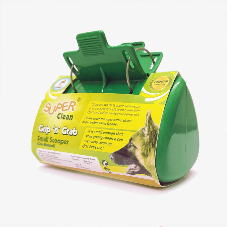 IndiHopShop Dog Poop Scooper, GRIP 'n' GRAB & Waste Poop Clean Bags with Bag Dispenser Box COMBO