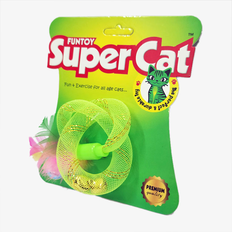 IndiHopShop Cat Worm Toy with Feather Teaser