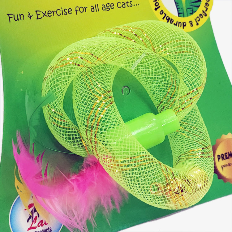 IndiHopShop Cat Worm Toy with Feather Teaser