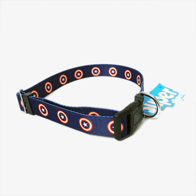 IndiHopShop SUPER HERO Graphic Dog Collar - CAPTAIN AMERICA