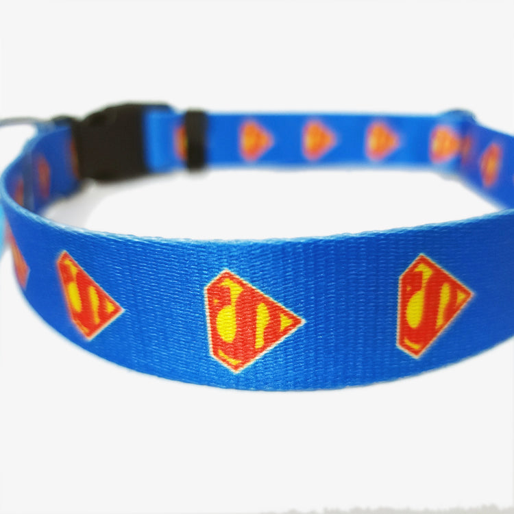 IndiHopShop SUPER HERO Graphic Dog Collar - SUPERMAN