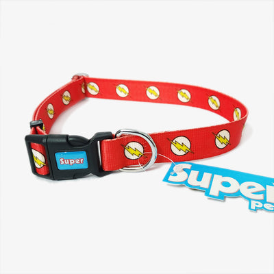 IndiHopShop SUPER HERO Graphic Dog Collar - FLASH