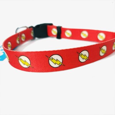 IndiHopShop SUPER HERO Graphic Dog Collar - FLASH