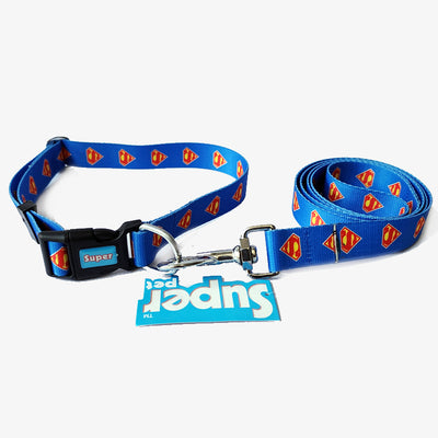 SUPERMAN Graphic Collar and Leash Combo