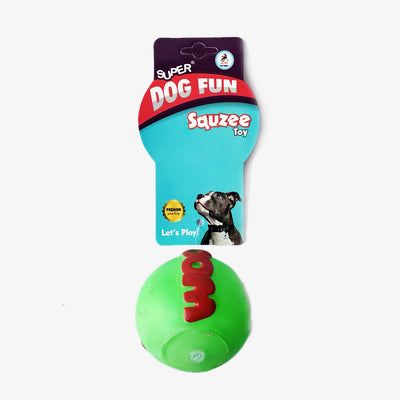 Dog Chew Squeaker WOOF Toy Chew Sound Ball