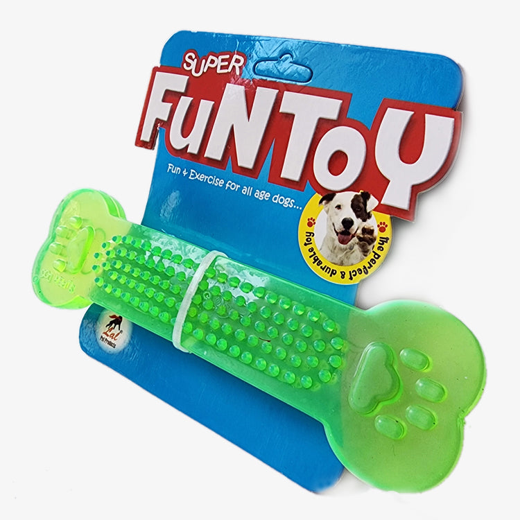 Rubber Dog Chew Fun Bone Teething Toy