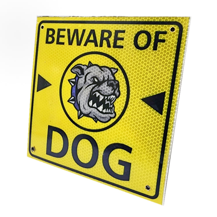 IndiHopShop Glow in the Dark Dog Sign Board (8x8 inch) - BEWARE OF DOG