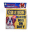 IndiHopShop Glow in the Dark Dog Sign Board (8x8 inch) - GUARD DOG ON DUTY