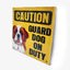 IndiHopShop Glow in the Dark Dog Sign Board (8x8 inch) - GUARD DOG ON DUTY