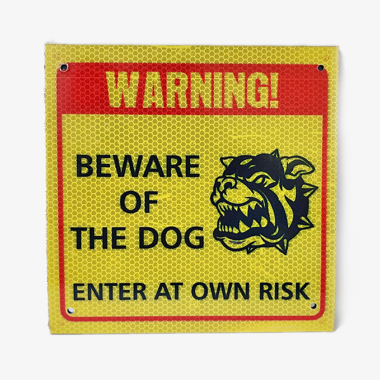 IndiHopShop Glow in the Dark Dog Sign Board (8x8 inch) - ENTER AT YOUR OWN RISK