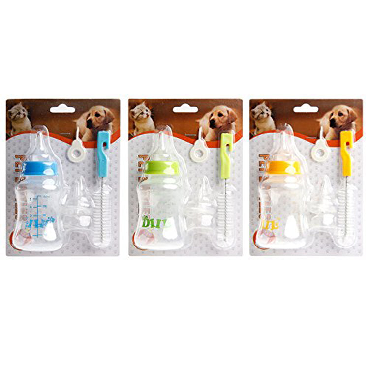 Pet Milk Feeding Bottle Set for Puppies, Cats, Dog, Kitten, Rabbit