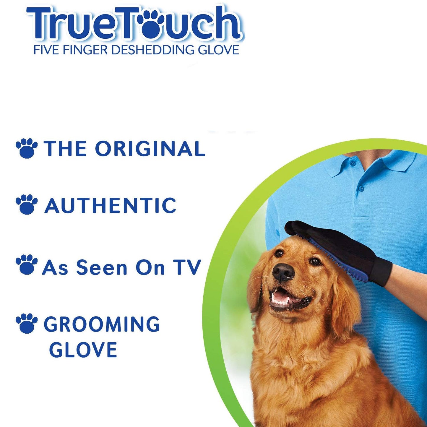 True Touch for Animal Massage Cleaning Shedding Bath Glove and Removal Dog and cat Grooming