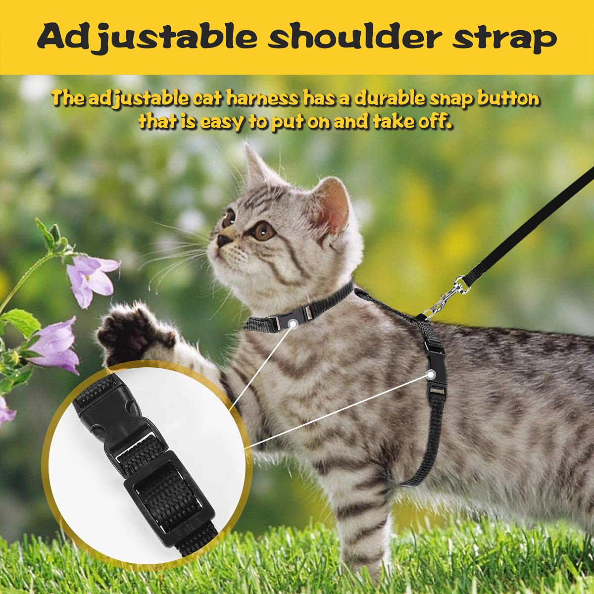 Cat Harness & Leash Combo - 10mm
