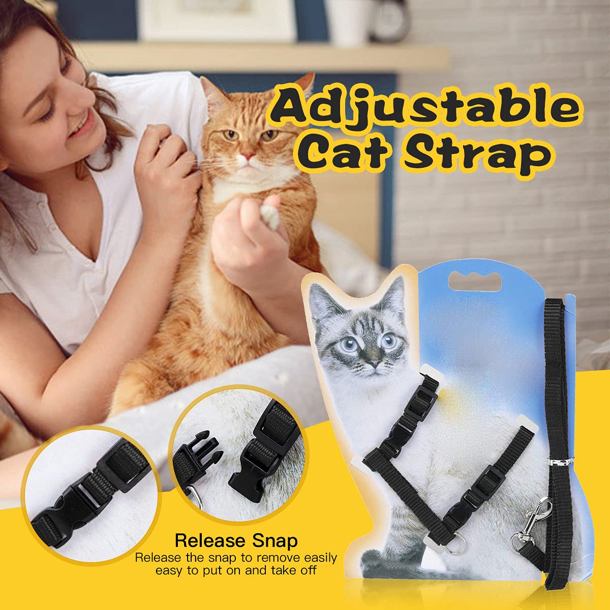 Cat Harness & Leash Combo - 10mm