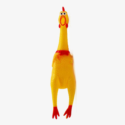 IndiHopShop Dog Rubber Screaming Chicken Squeaker Chew Toy