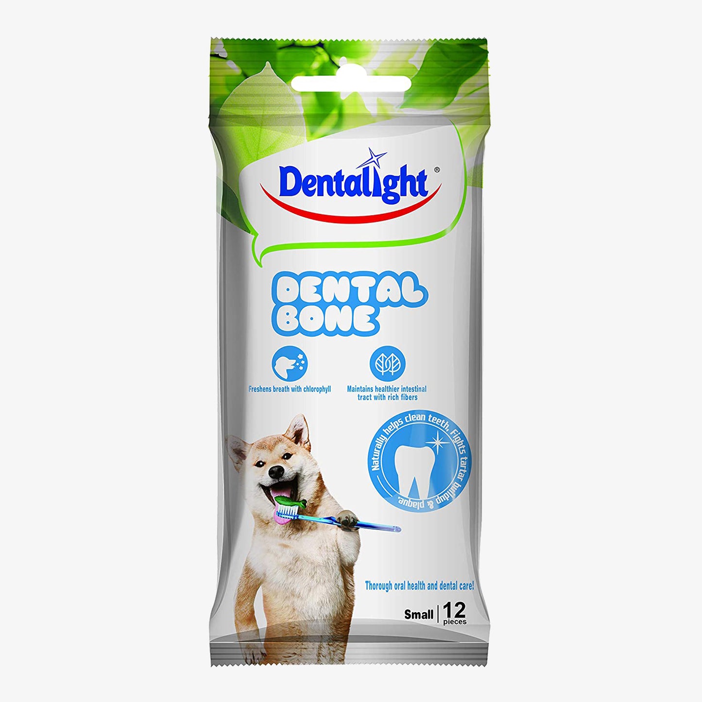 Gnawlers Dentalight Small Dental Veg Bone Dog Treat, 90 g (12 Pieces)