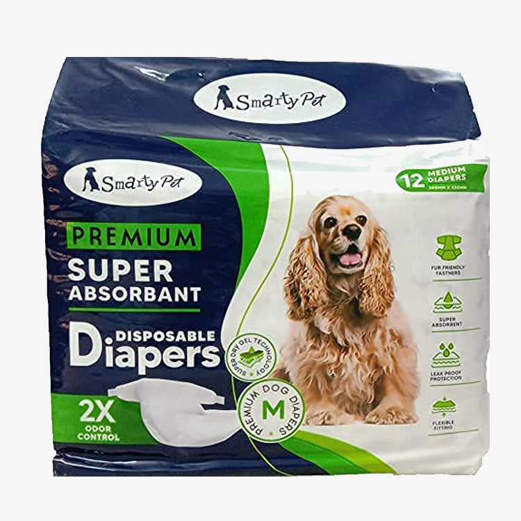 Smarty Pet Disposable Pet Diapers for Dogs & Puppies