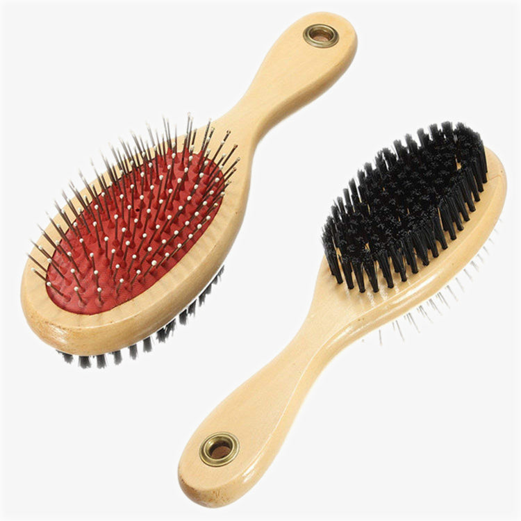 Dog Wooden Brush Double Sided