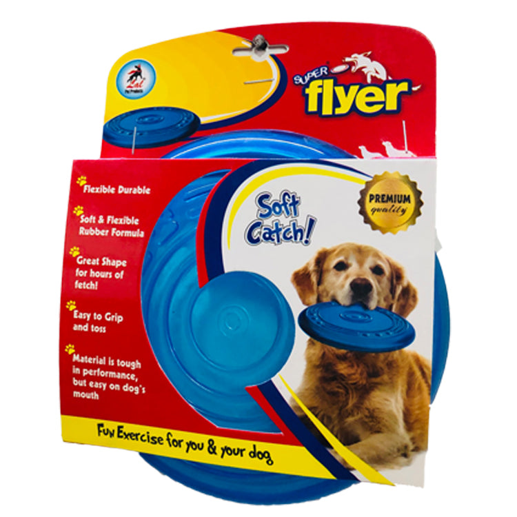 Blue Rubber Flyer Flying Disc for Dog freeshipping - Indihopshop