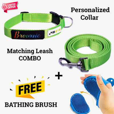 Personalized Dog Collar - GREEN