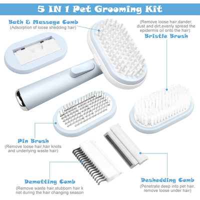 IndiHopShop 5 in 1 Pet Grooming Kit