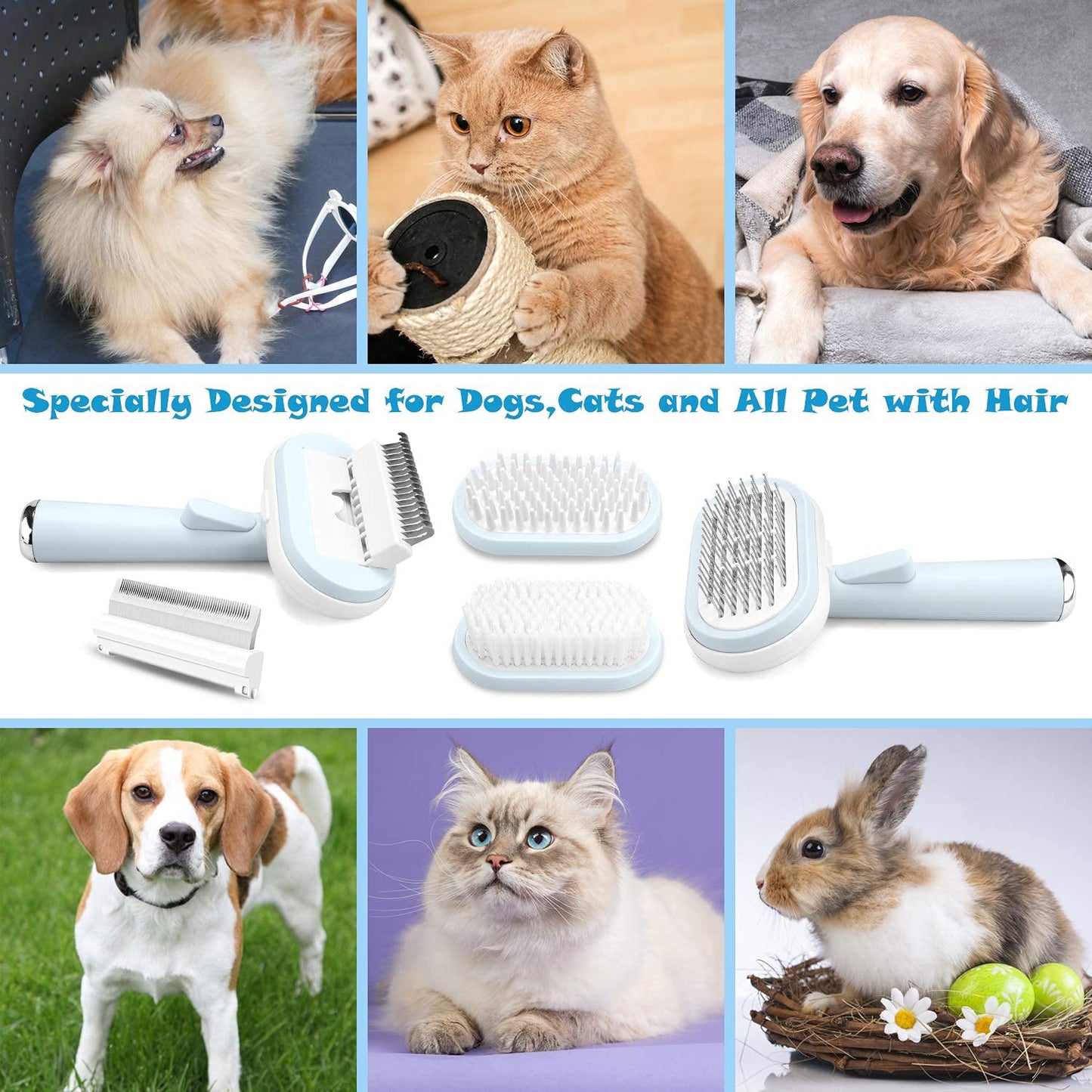 IndiHopShop 5 in 1 Pet Grooming Kit