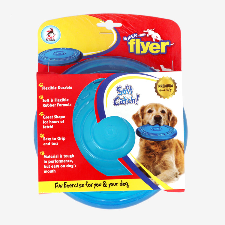 Blue Rubber Flyer Flying Disc for Dog freeshipping - Indihopshop