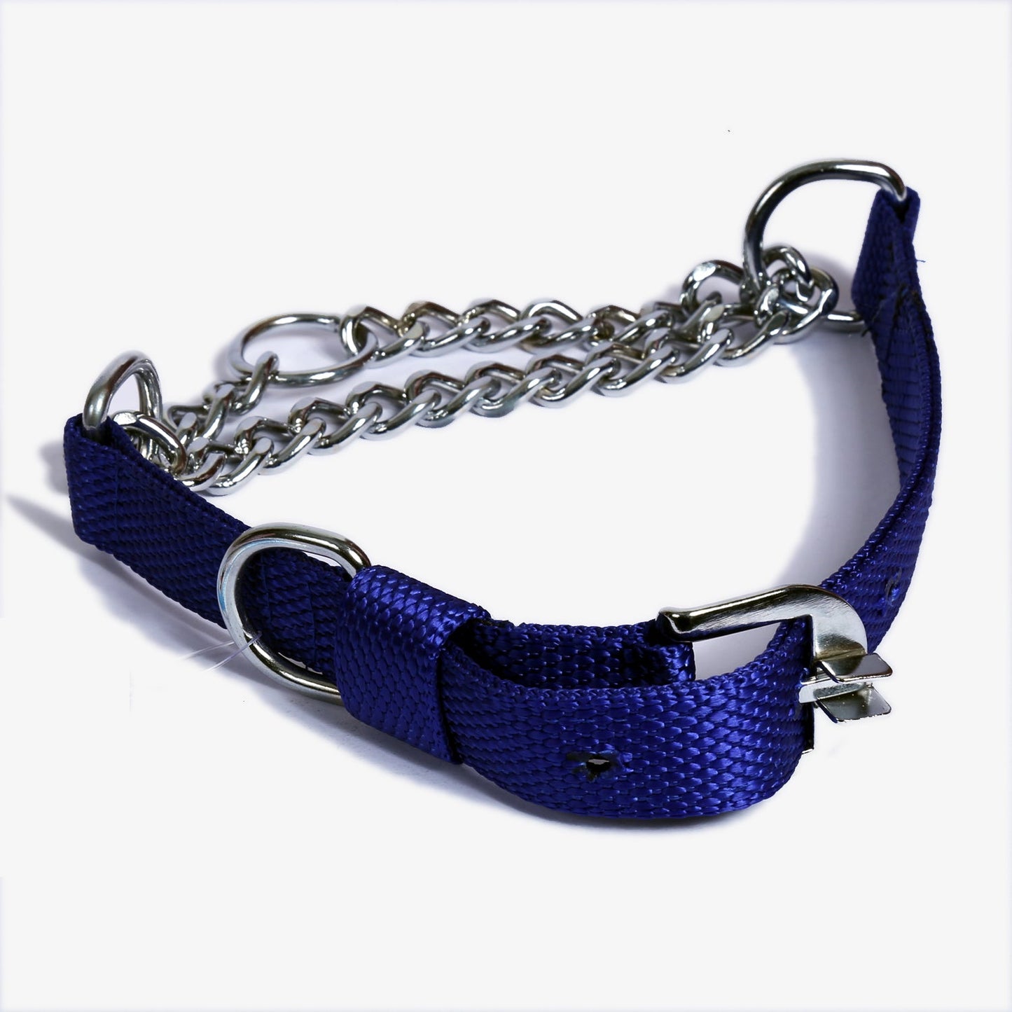 BLUE Choke Collar 1 Inch for Medium and Large Dogs
