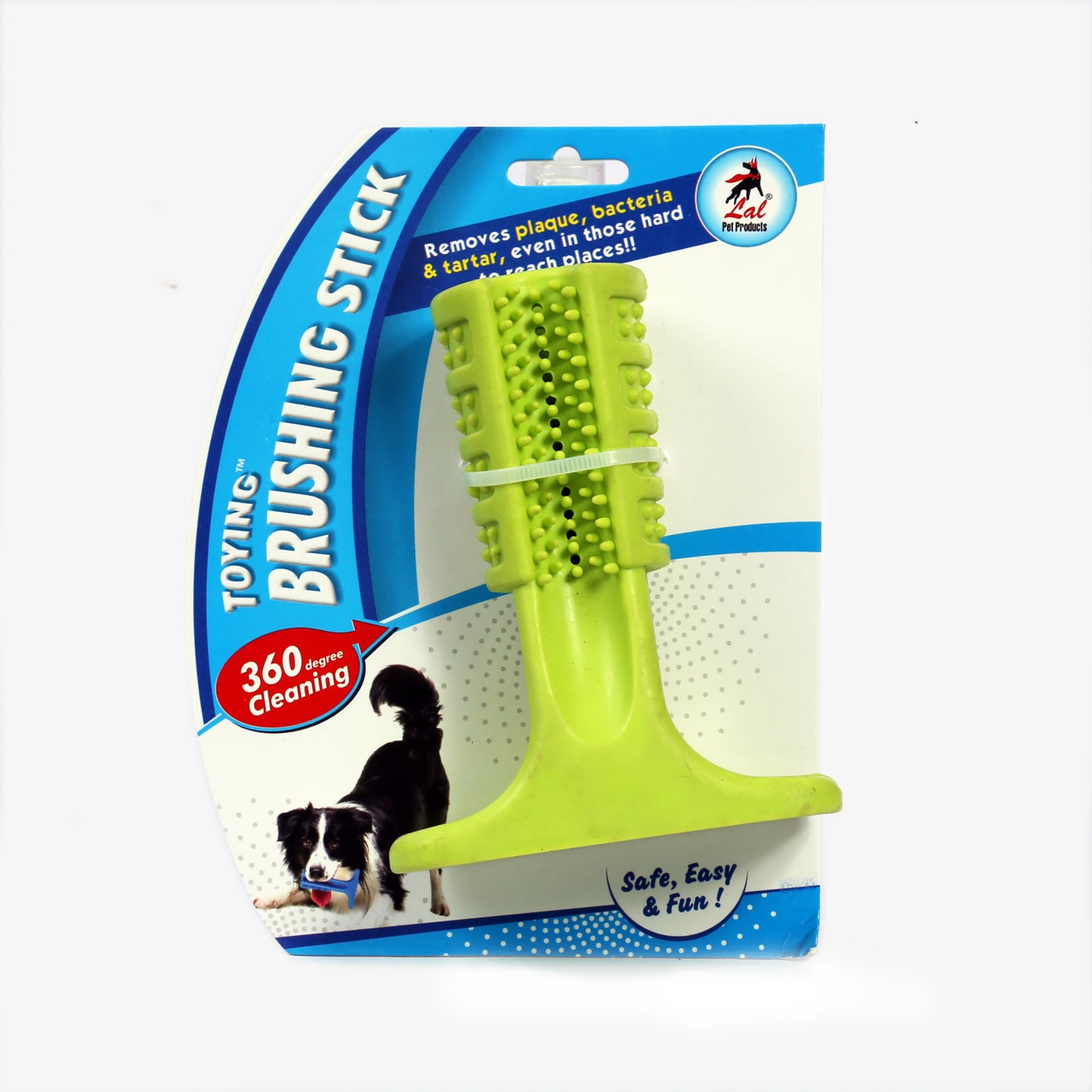 IndiHopShop Dog Toying Brushing Stick Natural Rubber Massager