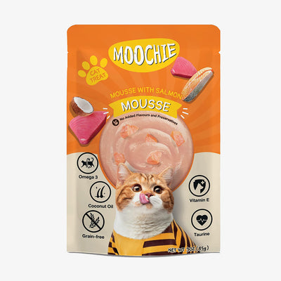 MOOCHIE Cat Food Gravy Cat Treat Mousse with Salmon