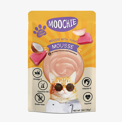 MOOCHIE Wet Cat Food Grain-Free Gravy Cat Treat Mousse with Tuna