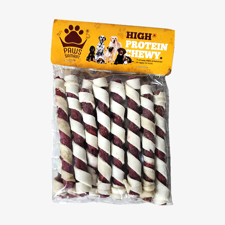 Dog MUTTON Spiral Chew Sticks Munchy Stick Dogs Snacks/Treats (Pack of 1)