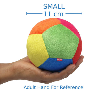 IndiHopShop Puppy Dog Plush Rainbow Football Toy with Rattle Bell