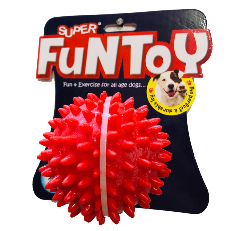 Natural Rubber Spiked Ball Dog Chew Toy, Puppy Teething Toy freeshipping - Indihopshop