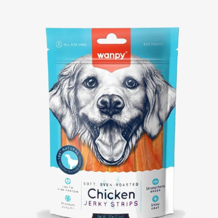 Wanpy Soft Oven Roasted Chicken Jerky Strips – Dog Treats